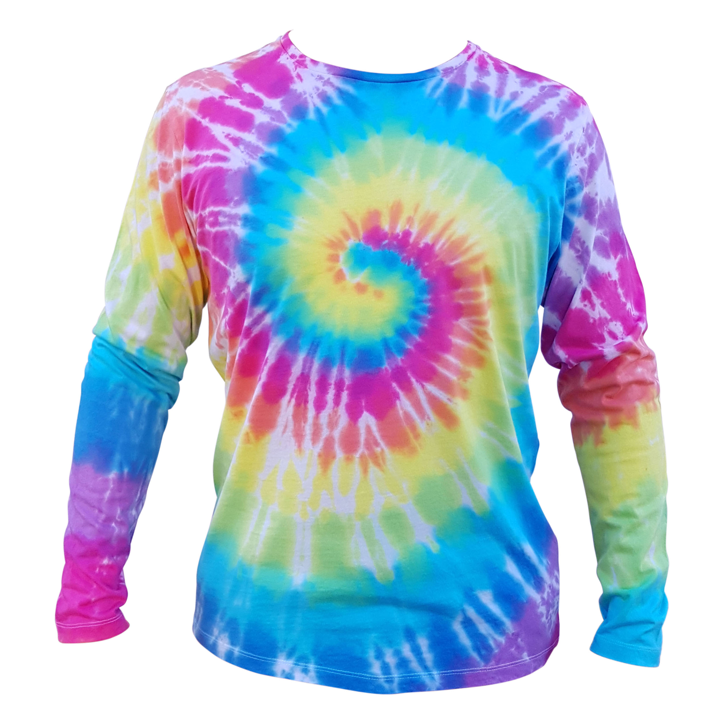 RAINBOW SWIRL LONG SLEEVE TSHIRT SIZE XL
