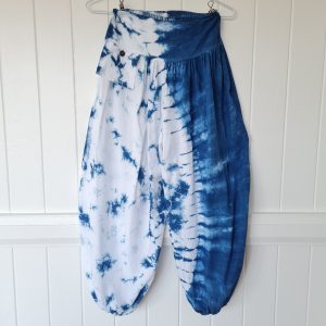 SHIBORI HALF MOTTLED HAREM PANTS