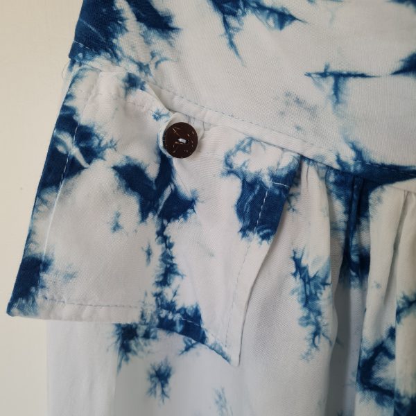 SHIBORI HALF MOTTLED HAREM PANTS - Image 2