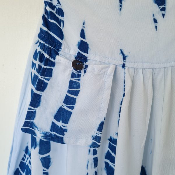 INDIGO SHIBORI STRIPE HAREM PANTS - Image 2