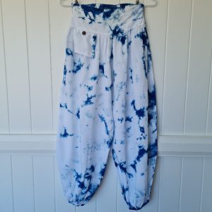 SHIBORI MOTTLE HAREM PANTS