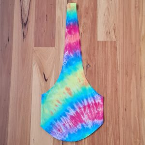 SMALL COTTON BLENDED RED RAINBOW SLING BAG