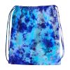 EARTH POSITIVE ICY BLUE MOTTLE ORGANIC COTTON DRAWSTRING BAG