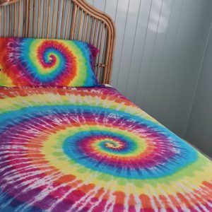 RAINBOW SWIRL COTTON SUPER KING DOONA/DUVET COVER