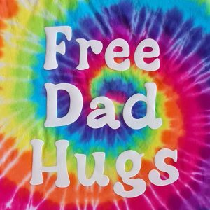 FREE DAD HUGS RAINBOW ADULTS TEE