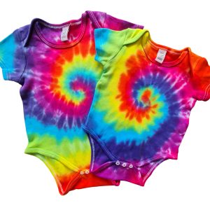 EARTH POSITIVE RAINBOW SWIRL ORGANIC COTTON BABYGROW