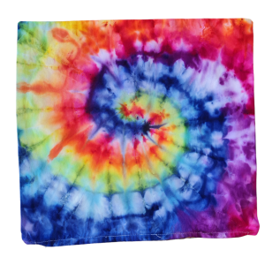 RAINBOW ICY SWIRL DYED COTTON CUSHION COVER