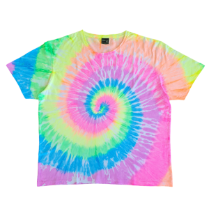 4XL, 5XL & 6/7XL FLURO RAINBOW SWIRL SHIRT