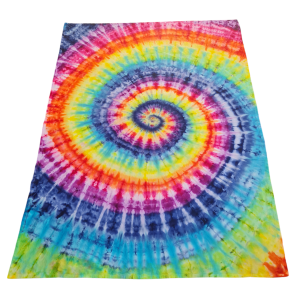 GORGEOUS ICY RAINBOW SWIRL TABLECLOTH