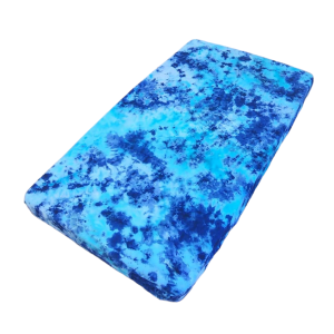 ICY BLUE MOTTLE TIE DYE FITTED COT SHEET