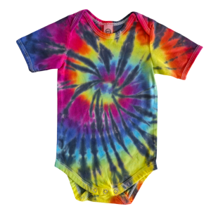 BLACK/RAINBOW SWIRL ONESIE