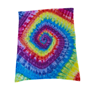 ICY RAINBOW SWIRL BABY COT WAFFLE BLANKET