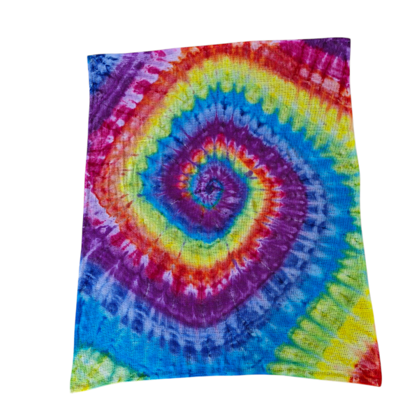 ICY RAINBOW SWIRL BABY COT WAFFLE BLANKET